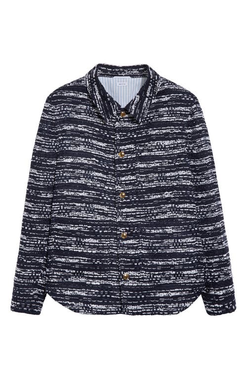 Thom Browne Pointed-collar Tweed Jacket In Blue
