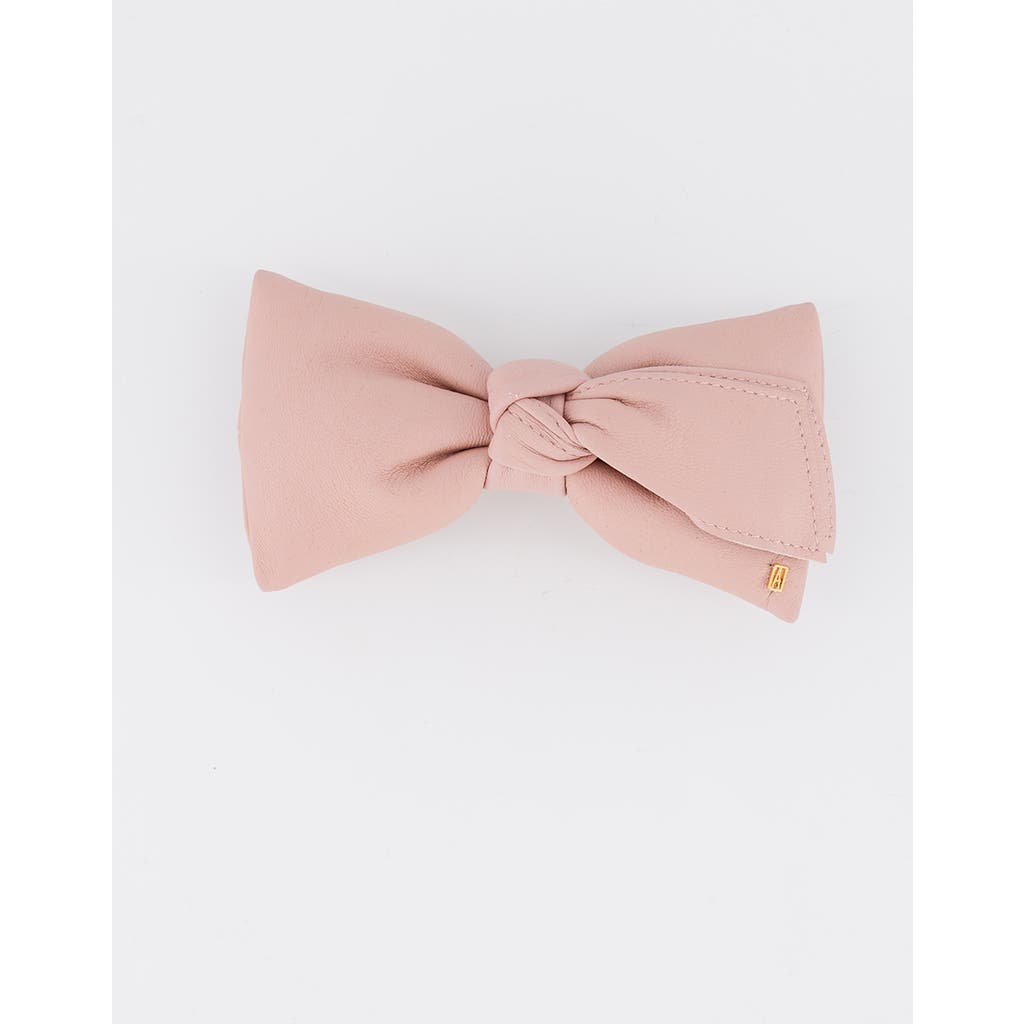 Shop Alexandre De Paris Leather Bow Barette