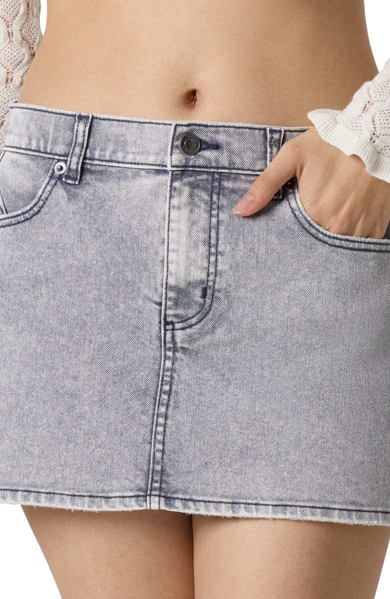 Florence by Mills Total Softie Denim Micro Skirt, Alternate, color, Washed Ombre Blue