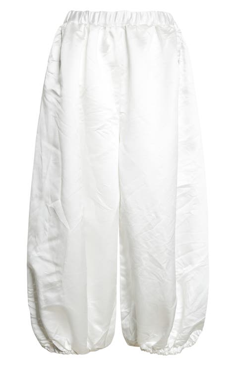 Crop Satin Balloon Pants