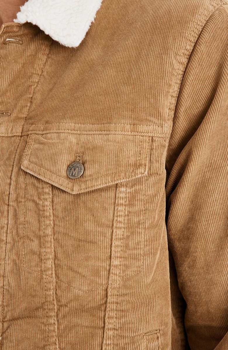 Madewell Fleece Lined Classic Jean Jacket Corduroy Edition, Alternate, color,
