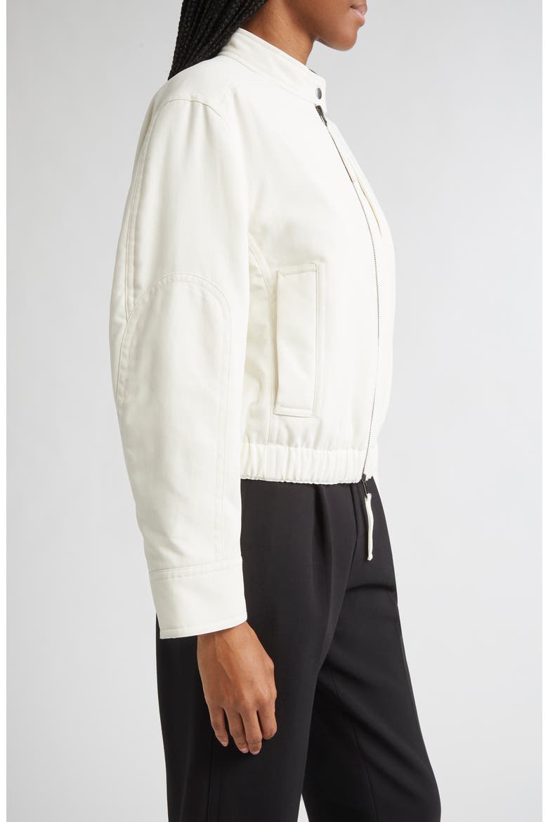 Crop Bomber Jacket, Alternate, color, BLANCHE
