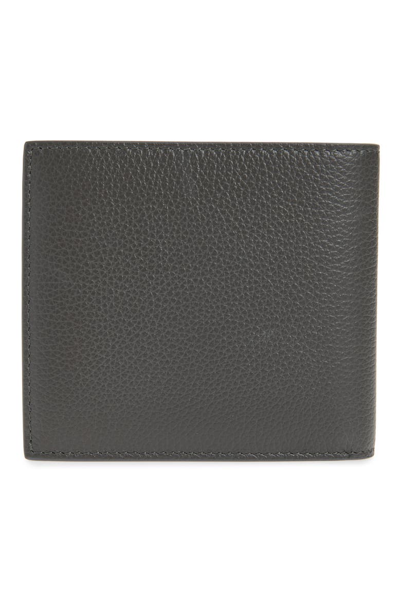 Pebbled Leather Bifold Wallet, Alternate, color, DARK GREY