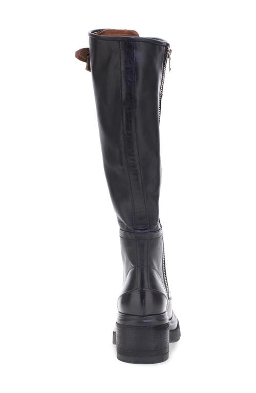 As98 A.s.98 Edison Lace-up Knee High Boot In Black