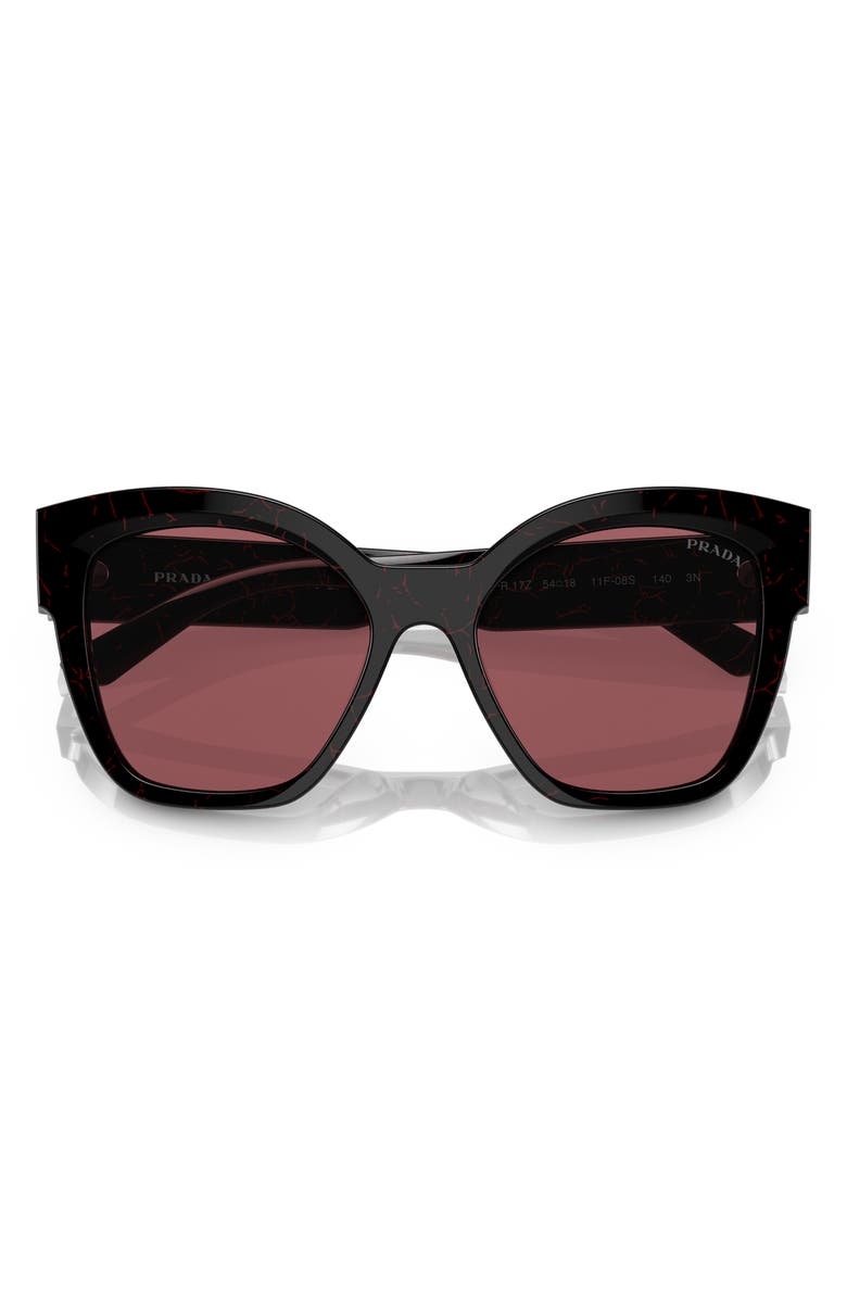 Prada 54mm Square Sunglasses, Alternate, color, Dark Violet