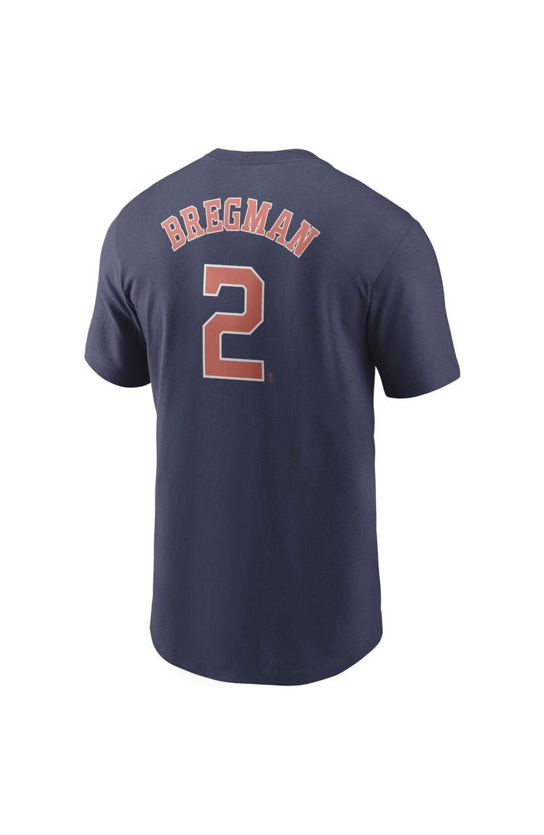 Nike Men's Nike Alex Bregman Navy Houston Astros Name & Number T-Shirt, Alternate, color, 