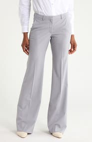 Theory Demitria 2 Wool Blend Flare Leg Pants