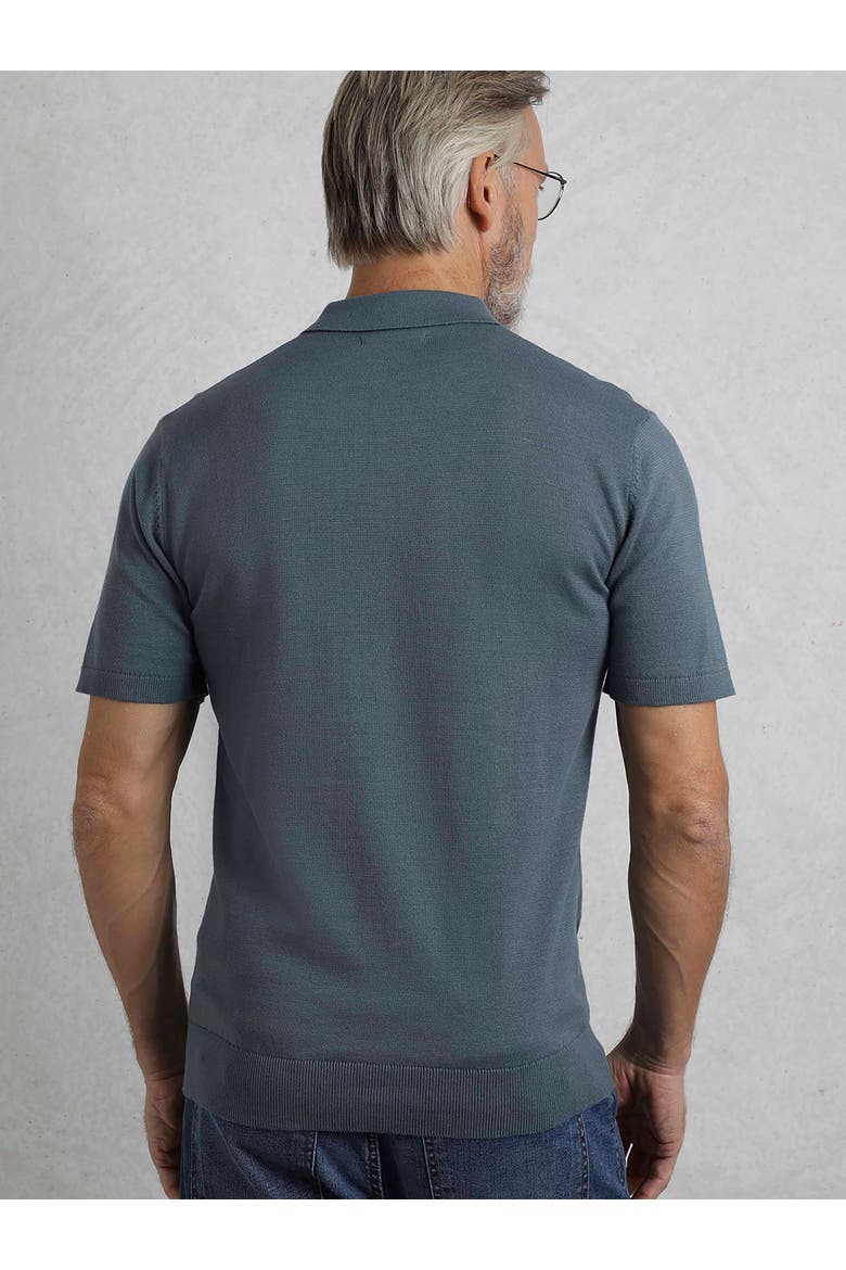 Quentin Short Sleeve Knitted Polo, Alternate, color, Blue Mirage