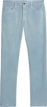 AG Everett Slim Straight Leg Cotton & Linen Blend Jeans