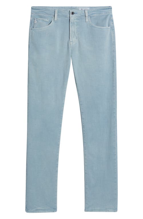 Ag Everett Slim Straight Leg Cotton & Linen Blend Jeans In Sulfur Crystal Cove