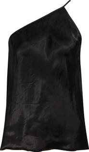 Rick Owens One-Shoulder Satin Top