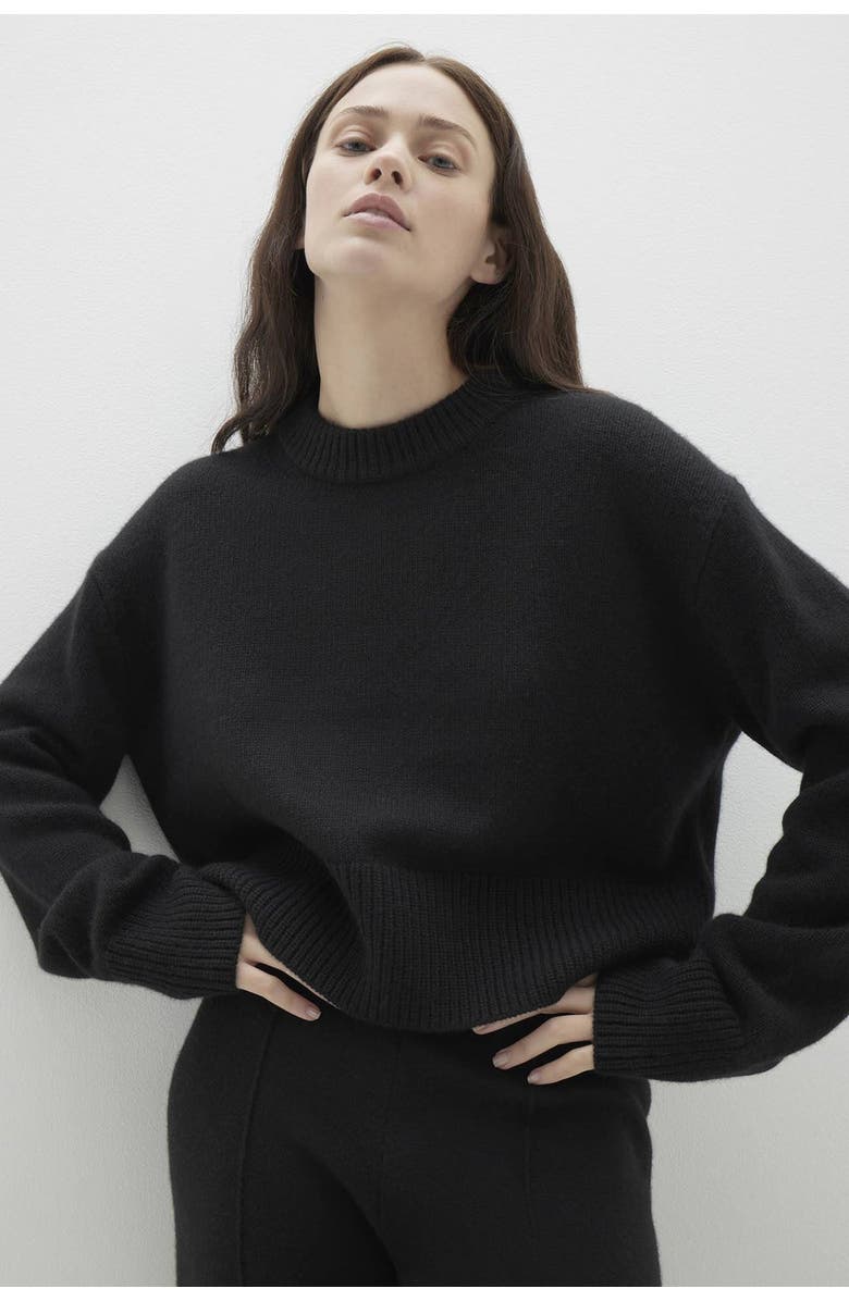 NAKED CASHMERE Sloane Cashmere Crewneck Sweater, Alternate, color, Black