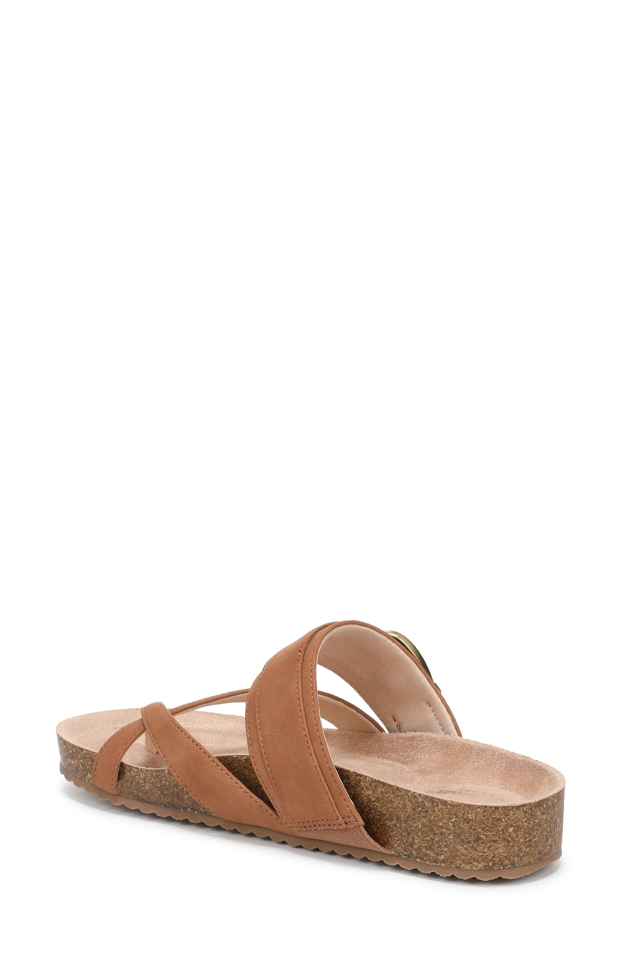 Livia Slide Sandal, Alternate, color, HONEY BROWN