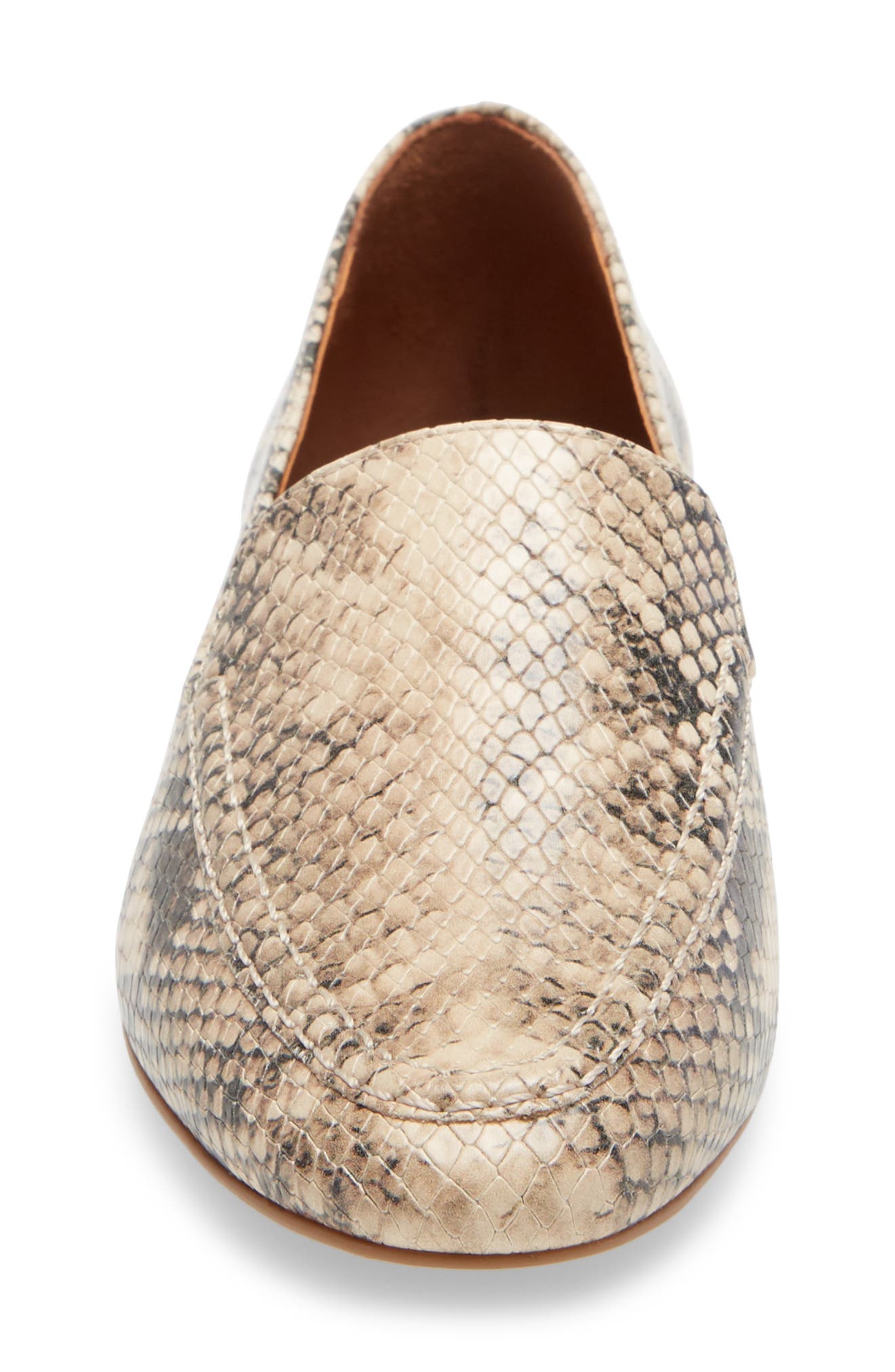 Brennan Loafer, Alternate, color, NATURAL SNAKE FAUX LEATHER
