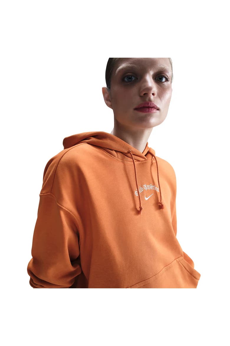 Women's Nike Orange Club America CA x CA Phoenix Fleece Pullover Hoodie, Alternate, color, Orange
