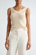 Max Mara Arrigo Openwork V-Neck Sweater Tank