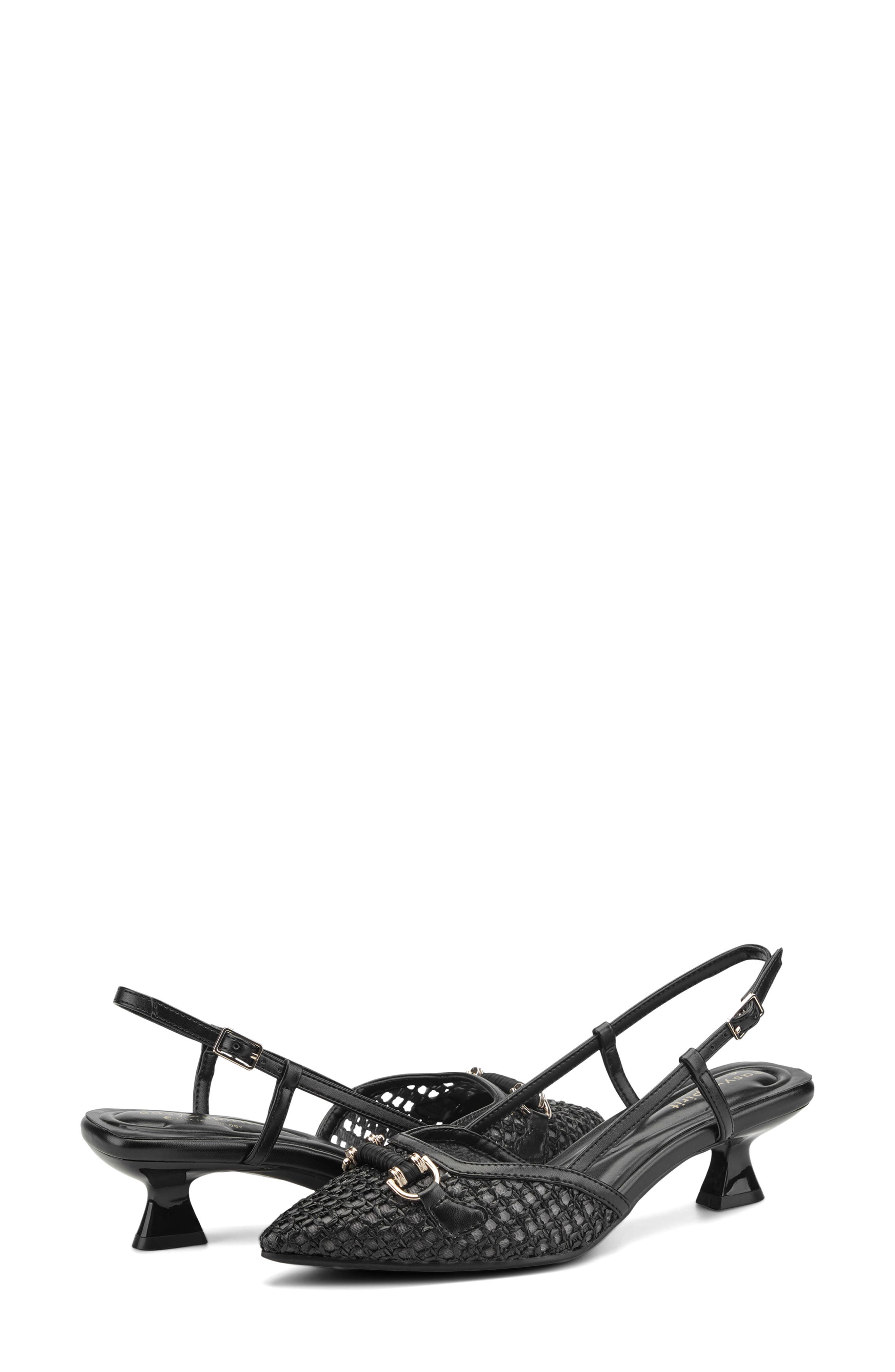 Easy Spirit Hetty Pointed Toe Slingback Pump, Alternate, color, Black