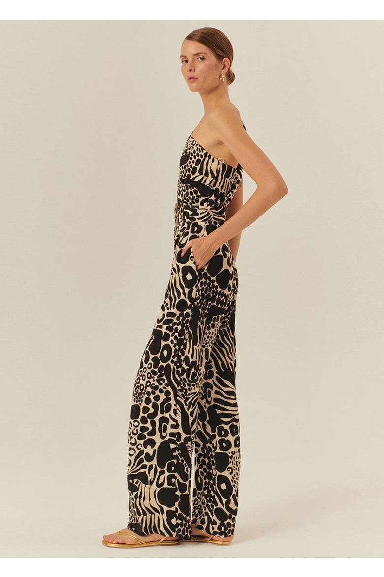 Katalina Jumpsuit With Belt, Alternate, color, black