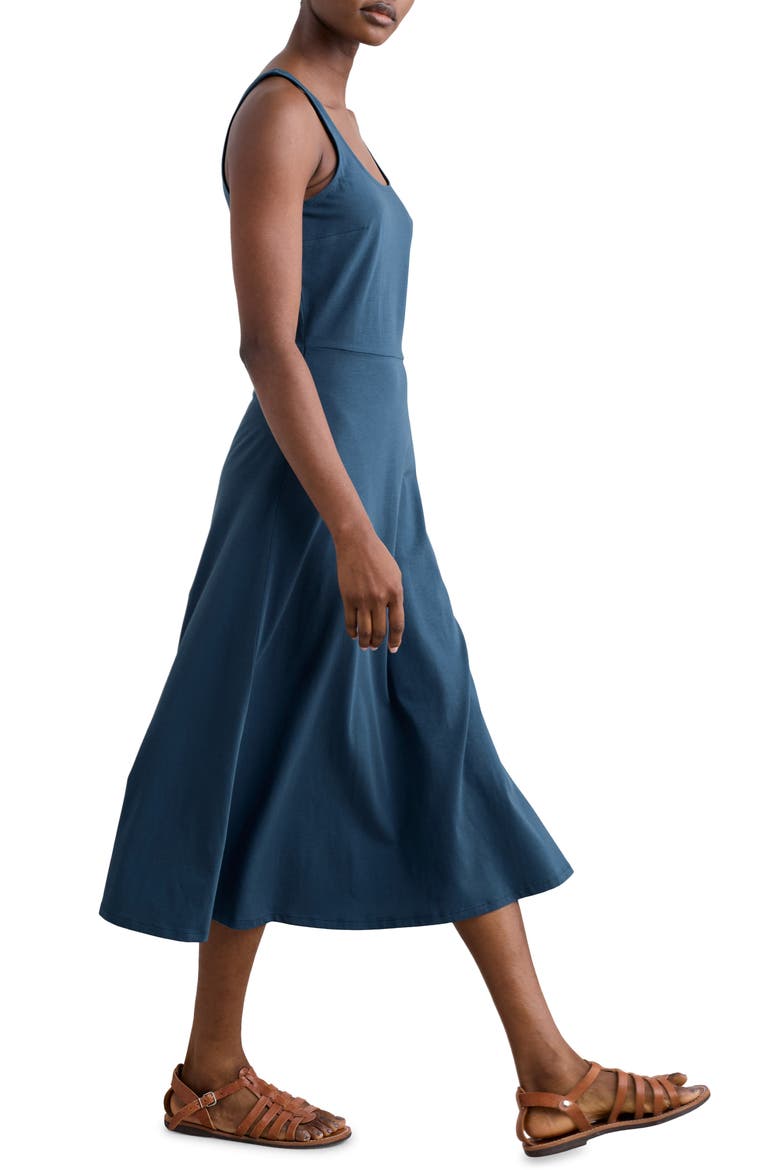 Sun Gleam Sleeveless Stretch Organic Cotton Jersey Midi Dress, Alternate, color, OIL PAINT