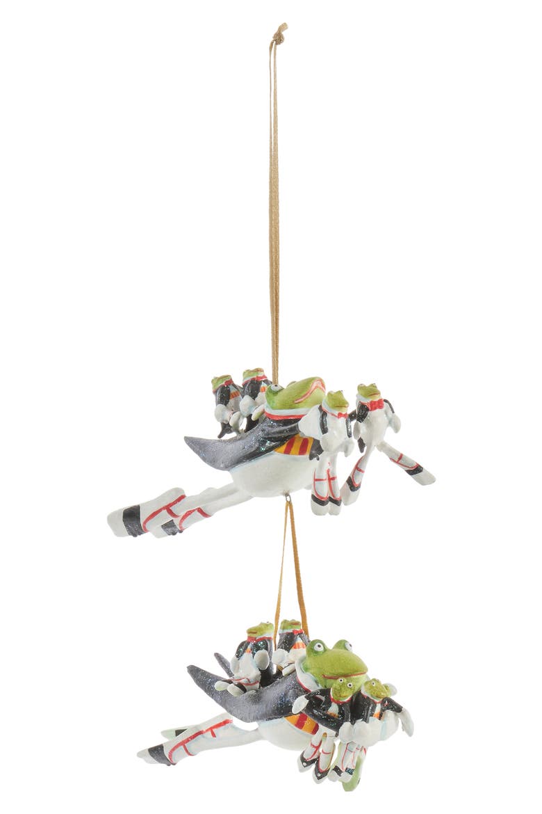 Patience Brewster Twelve Days 12 Lords-a-Leaping Ornament, Main, color, BLACK