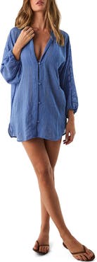 ViX Paula Hermanny Yana Long Sleeve Cover-Up Tunic