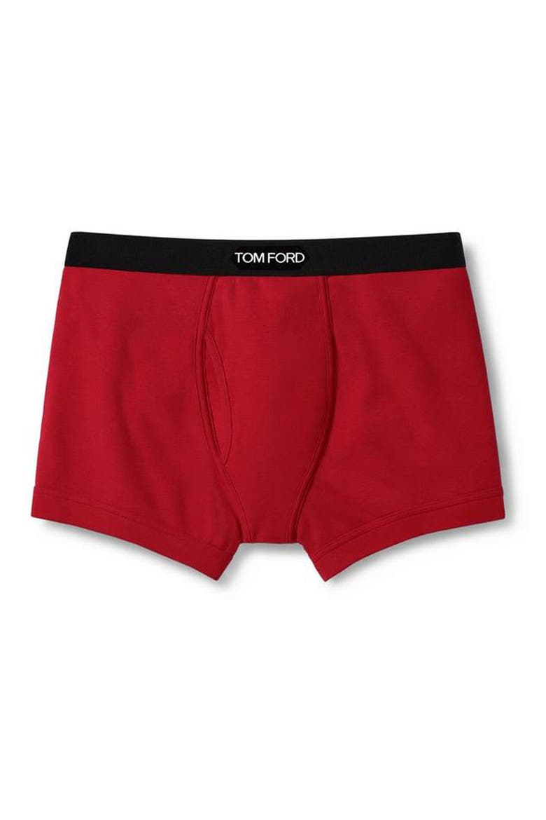 Cotton Stretch Jersey Boxer Briefs, Main, color, RED