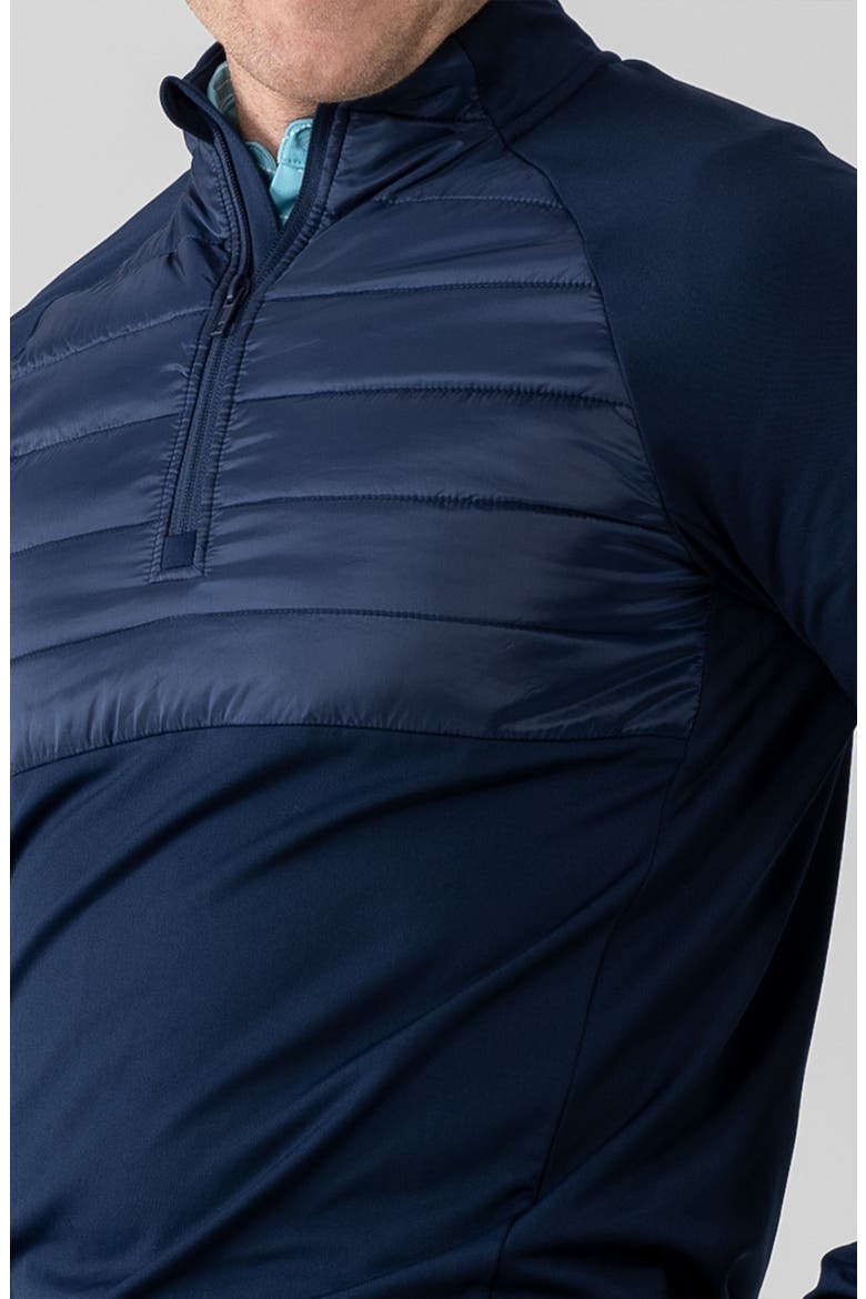 Frequency Quarter Zip Pullover, Alternate, color, NAVY