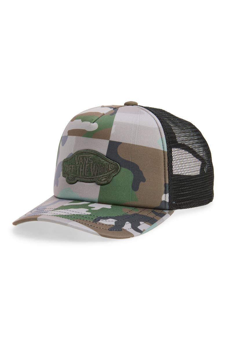 Kids' Classic Camo Snapback Trucker Hat, Main, color, ALUMINUM