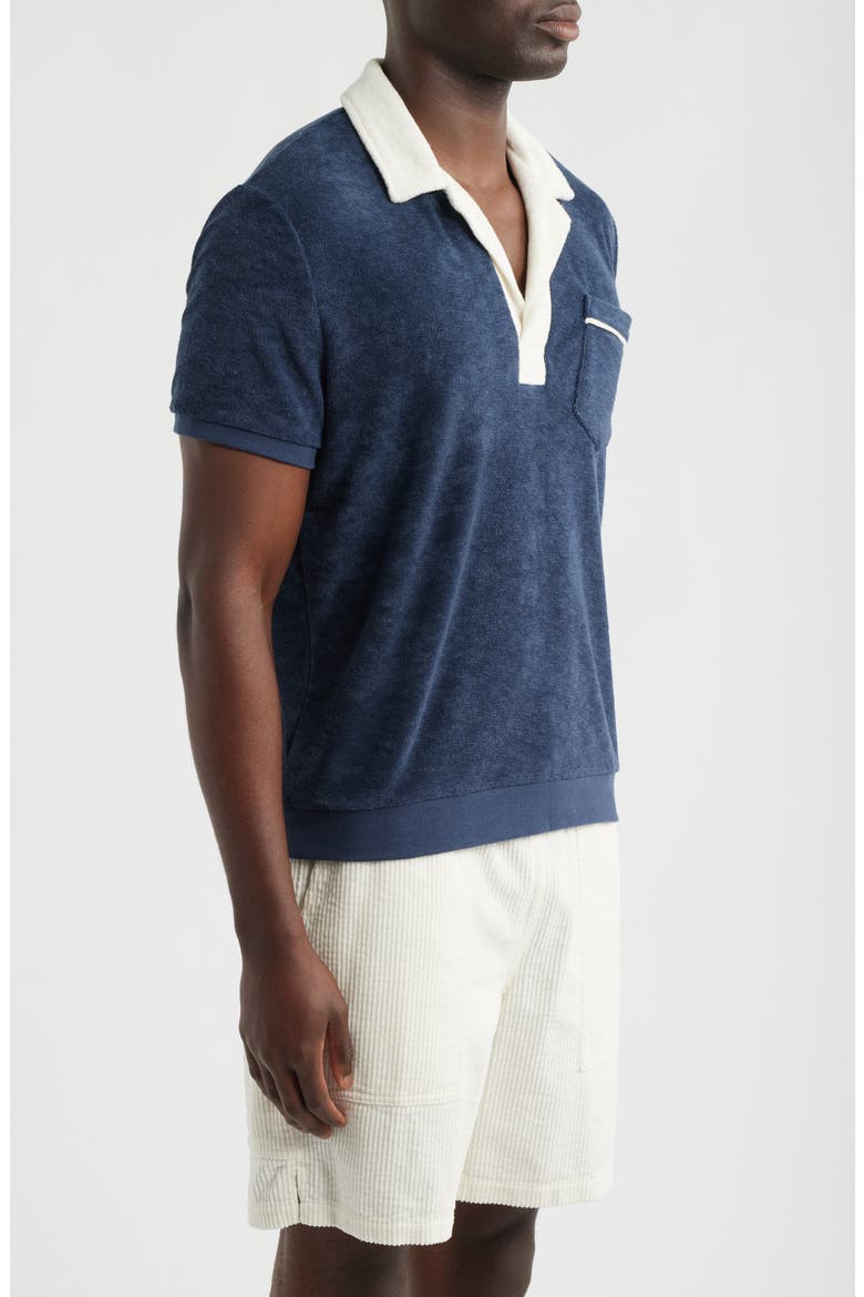 Emilio Vintage Terry Polo, Alternate, color, NAVY/WHITE
