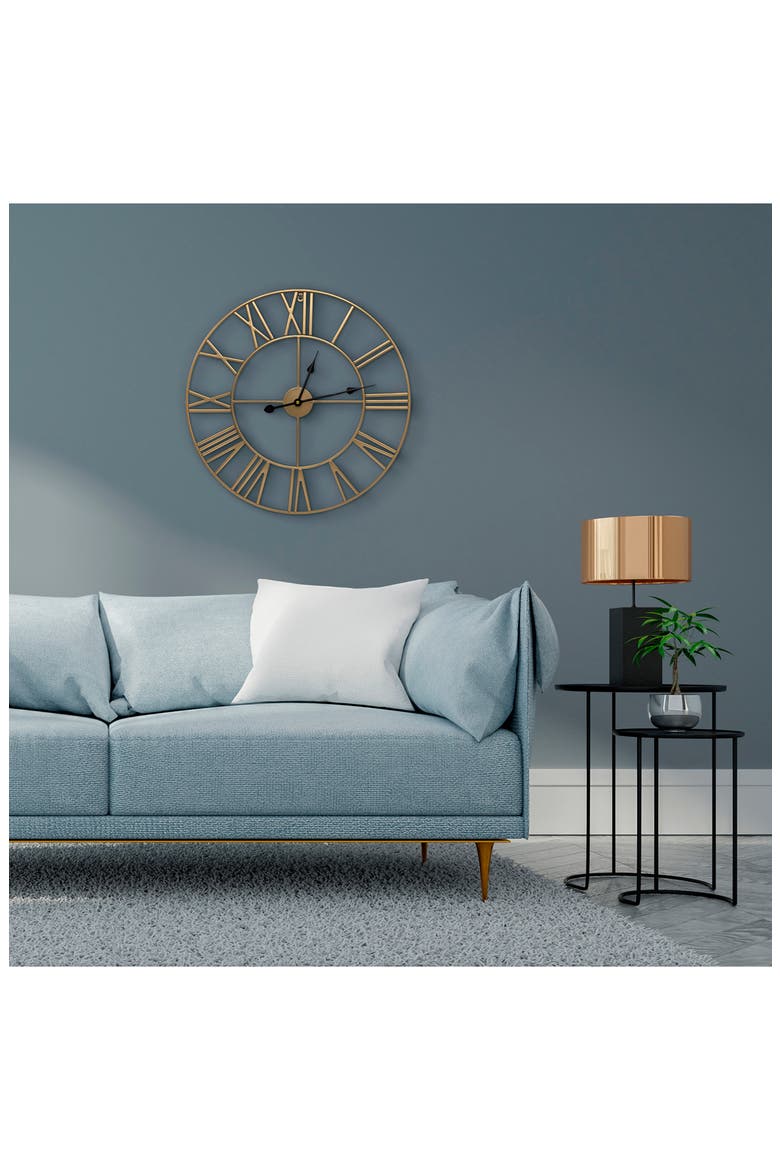 Decorative Wall Clock, Alternate, color, GOLD