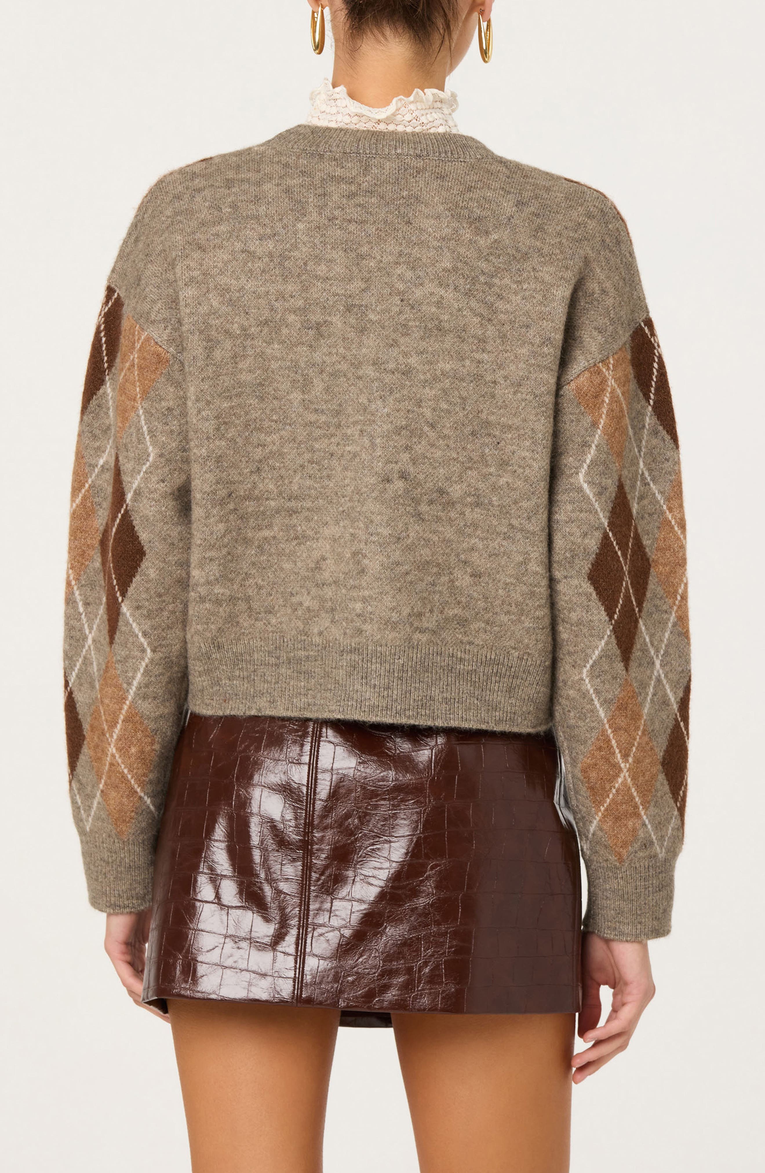 Ashtyn Argyle Cardigan - image 2