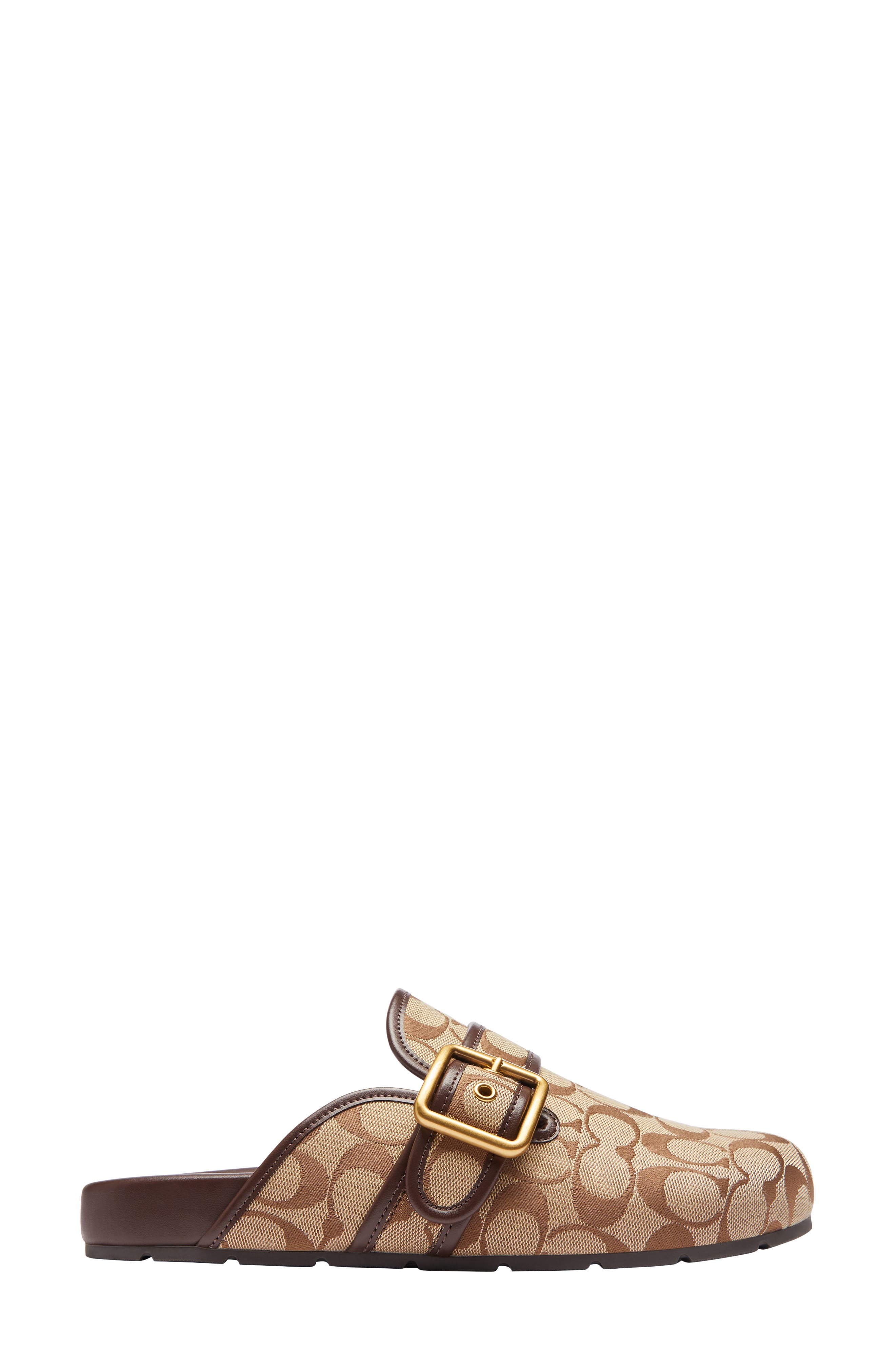 Archival Buckle Signature Sateen Jacquard Clog, Alternate, color, KHAKI/ MAPLE