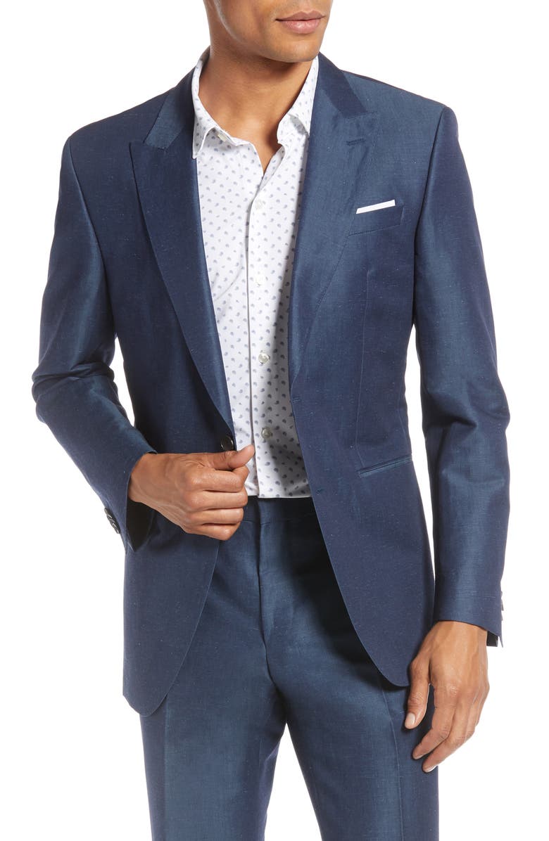 BOSS Helward/Gelvin Trim Fit Solid Linen & Cotton Suit, Alternate, color,