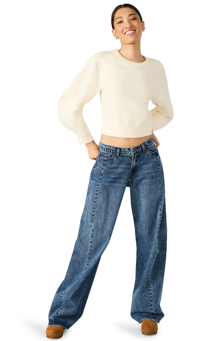 Steve Madden Rosina Balloon Sleeve Sweater, Alternate, color, Cream