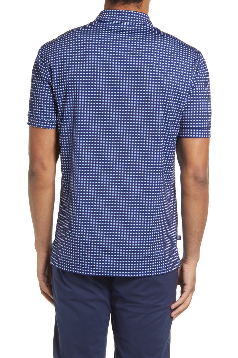 Versa Dot Stretch Polo, Alternate, color, NAVY MINI DOT PRINT