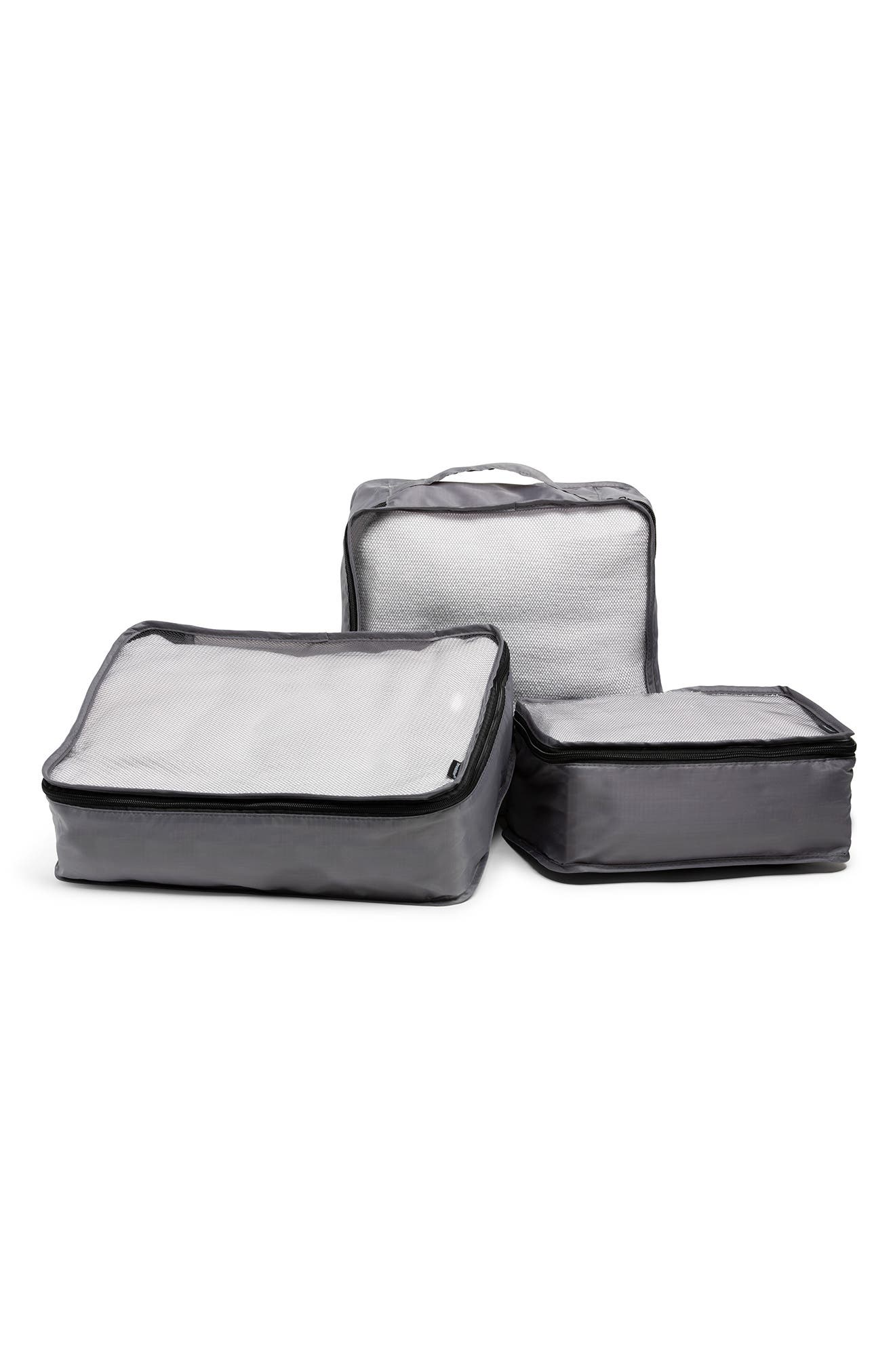 BROOKSTONE 6-Piece Packing Cubes, Alternate, color, Dark Grey