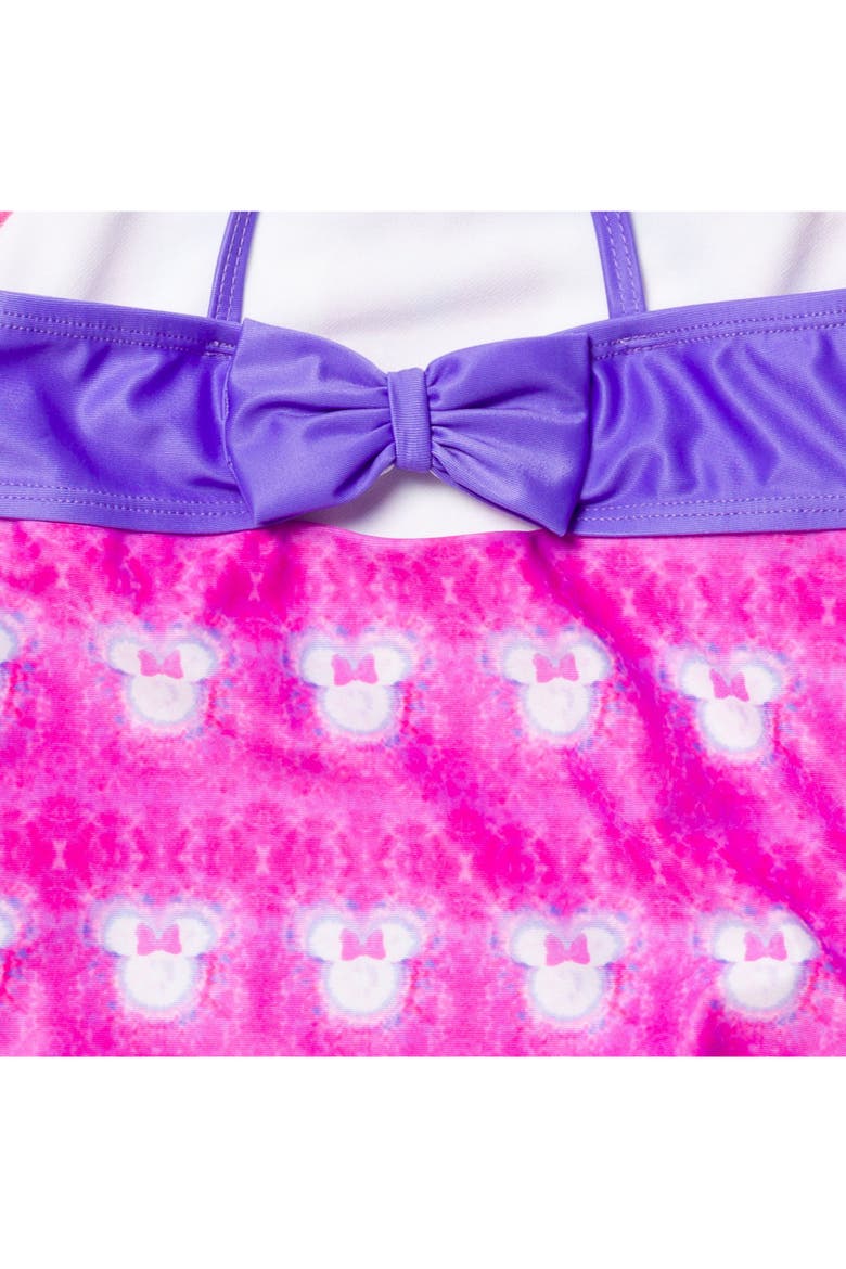 Minnie Mouse Sleeveless One Piece Bathing Suit, Alternate, color, Minnie Tie Dye Purple