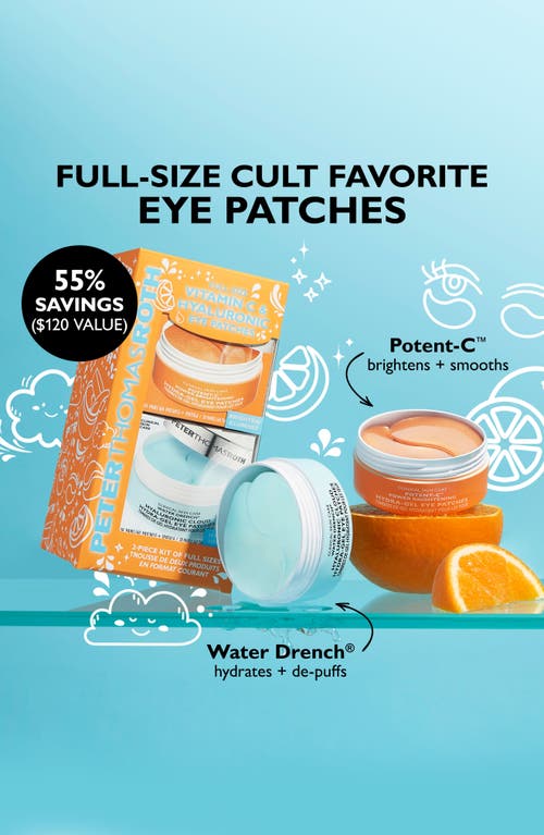 Peter Thomas Roth Vitamin C & Hyaluronic Eye Patches 2-piece Kit $120 Value In Transparent