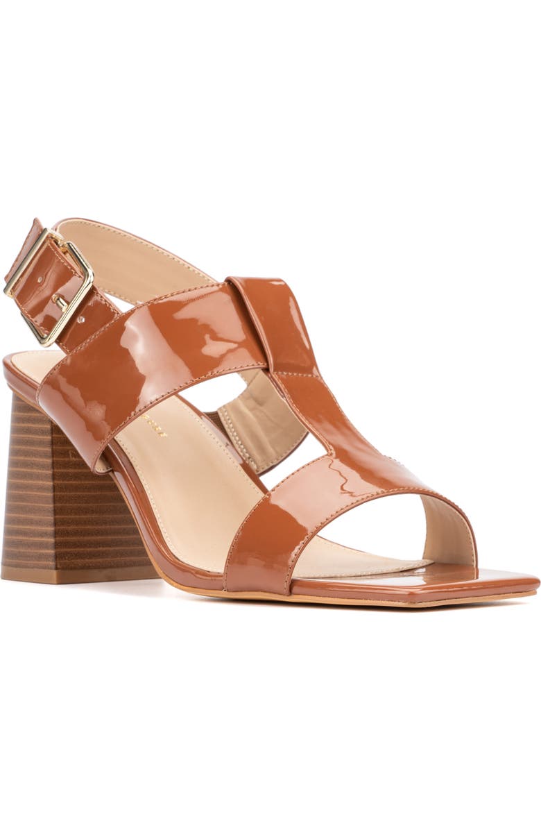 Fashion to Figure Toni Heeled Sandal - Wide Width, Main, color, Cognac
