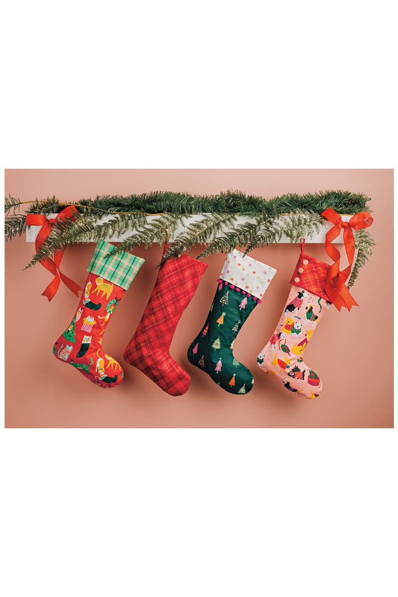 Let It Meow Christmas Stocking, Alternate, color, LET IT MEOW