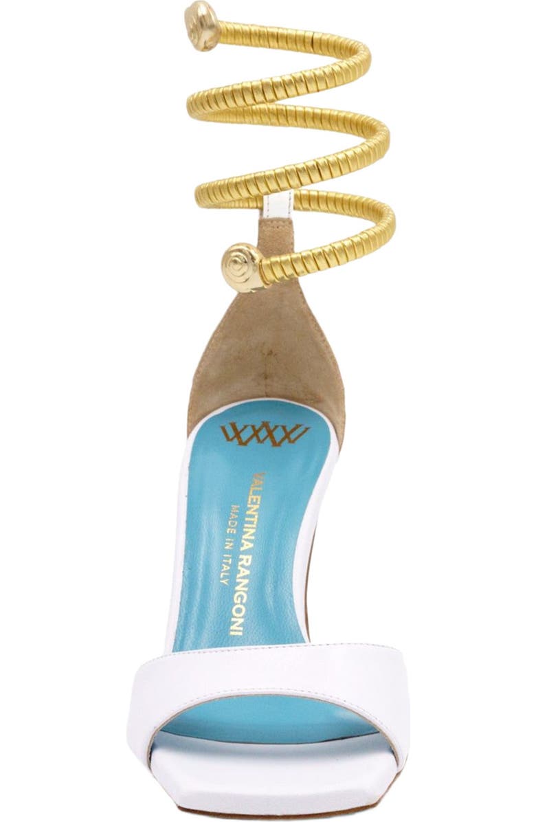 Valentina Rangoni Elegant Lucilla Ankle Ornament Sandal in Pearlized Leather, Alternate, color, Pearlized