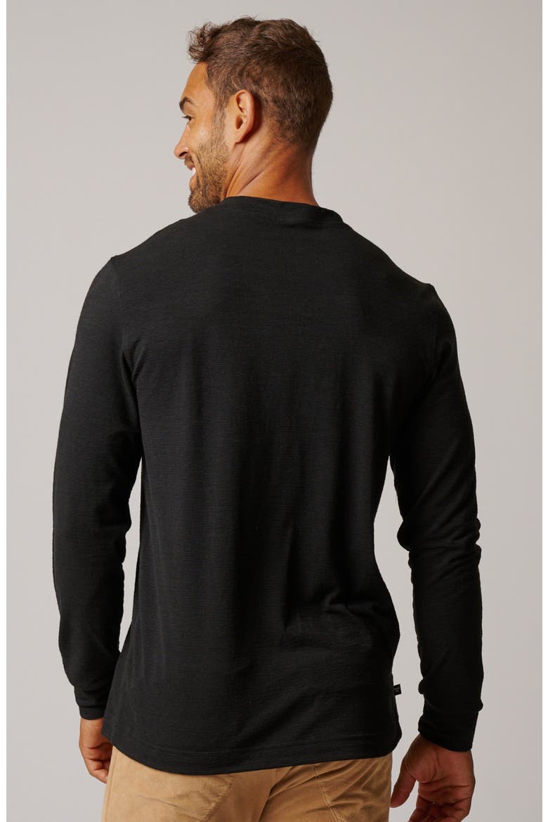 Long Sleeve Slub T-Shirt, Alternate, color, Matte Black