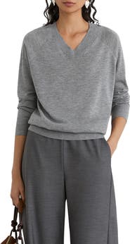 Reiss Paris V-Neck Merino Wool Sweater