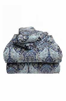 AZORES HOME Sofi Paisley Cotton Flannel Sheet Set