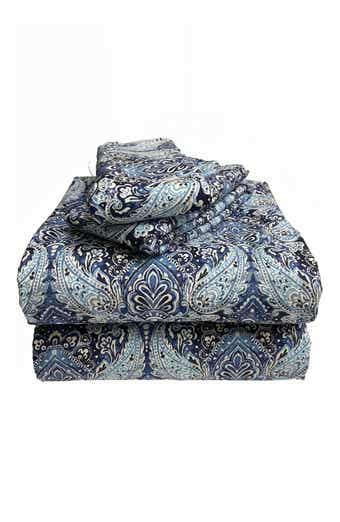 AZORES HOME Sofi Paisley Cotton Flannel Sheet Set