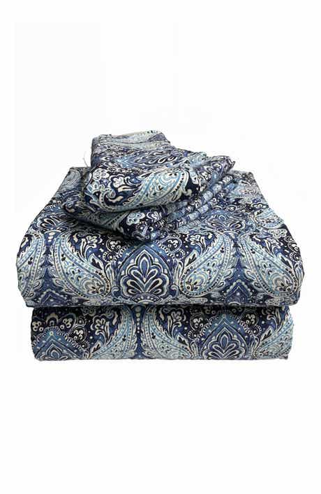 AZORES HOME Sofi Paisley Cotton Flannel Sheet Set