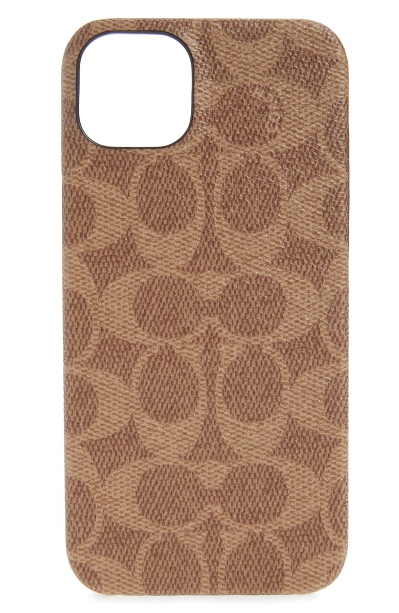 COACH iPhone 15 Plus Signature Phone Case, Main, color,