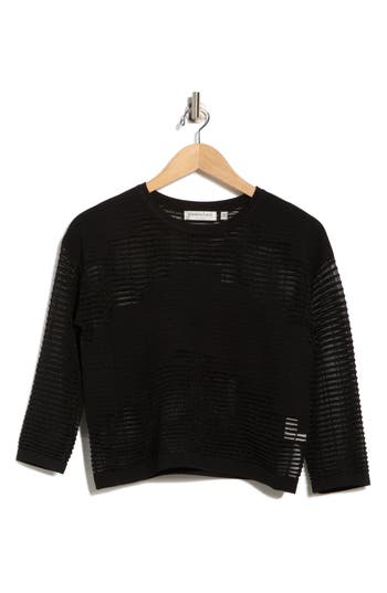 Patrizia Luca Illusion Mesh Sweater In Black