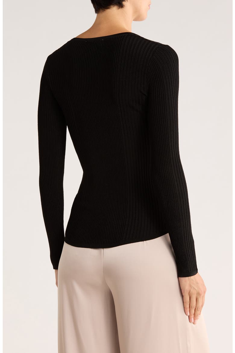 Crisscross Tie Sweater, Alternate, color, BLACK