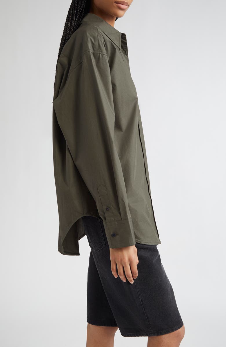 TEURN STUDIOS Oversize Cotton Poplin Button-Up Shirt, Alternate, color, 